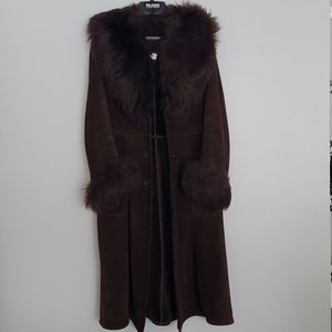 Vintage leather trench coat